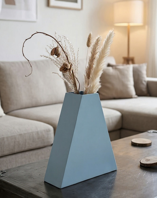 Ziggurat Vase blau Ziggurat Vase blau