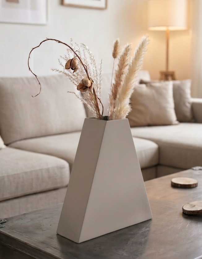 Ziggurat Vase grau Ziggurat Vase grau