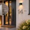 HAUS mit NUMMER 15 mm Edelstahl