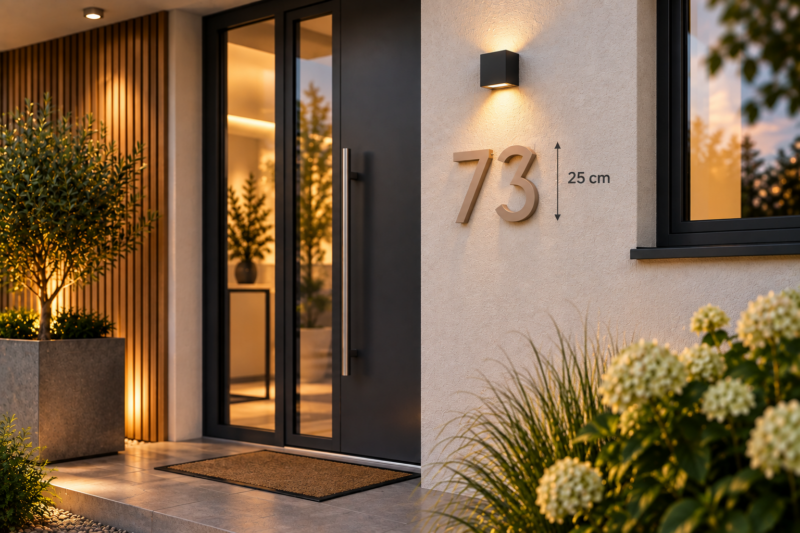 HAUS mit NUMMER 15 mm Stahl