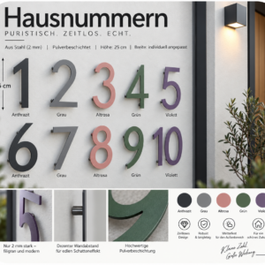 HAUSNUMMERN 2 mm Stahl HAUSNUMMERN 2 mm Stahl